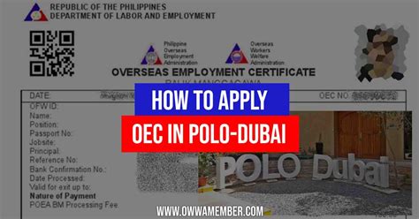 owwa dubai|How to Get OEC: POLO.